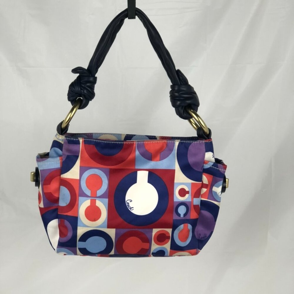 Vintage Coach Optic Art Signature Satchel Multi-Color 13175